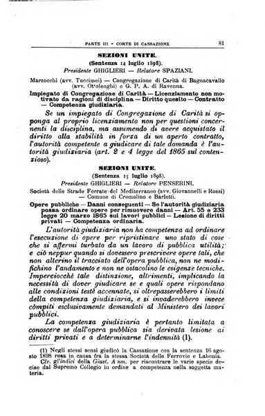 La giustizia amministrativa raccolta di decisioni e pareri del Consiglio di Stato, decisioni della Corte dei conti, sentenze della Cassazione di Roma, e decisioni delle Giunte provinciali amministrative