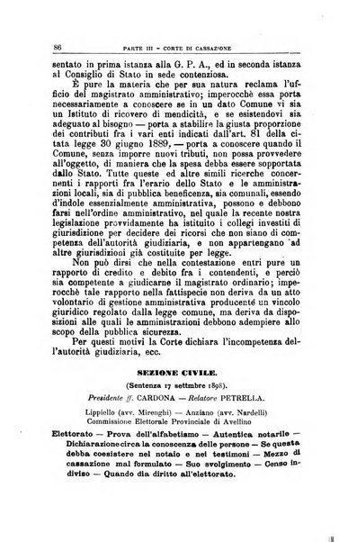 La giustizia amministrativa raccolta di decisioni e pareri del Consiglio di Stato, decisioni della Corte dei conti, sentenze della Cassazione di Roma, e decisioni delle Giunte provinciali amministrative