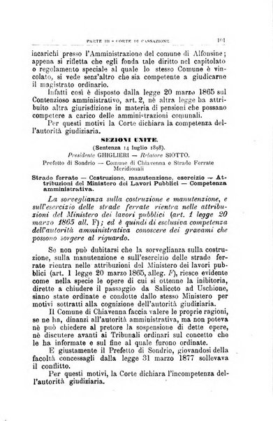 La giustizia amministrativa raccolta di decisioni e pareri del Consiglio di Stato, decisioni della Corte dei conti, sentenze della Cassazione di Roma, e decisioni delle Giunte provinciali amministrative