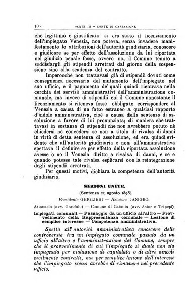 La giustizia amministrativa raccolta di decisioni e pareri del Consiglio di Stato, decisioni della Corte dei conti, sentenze della Cassazione di Roma, e decisioni delle Giunte provinciali amministrative