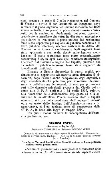 La giustizia amministrativa raccolta di decisioni e pareri del Consiglio di Stato, decisioni della Corte dei conti, sentenze della Cassazione di Roma, e decisioni delle Giunte provinciali amministrative