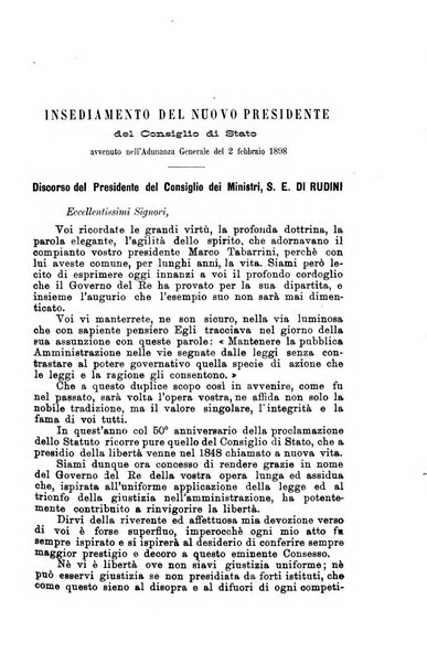 La giustizia amministrativa raccolta di decisioni e pareri del Consiglio di Stato, decisioni della Corte dei conti, sentenze della Cassazione di Roma, e decisioni delle Giunte provinciali amministrative