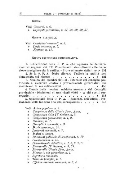 La giustizia amministrativa raccolta di decisioni e pareri del Consiglio di Stato, decisioni della Corte dei conti, sentenze della Cassazione di Roma, e decisioni delle Giunte provinciali amministrative