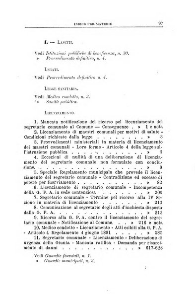 La giustizia amministrativa raccolta di decisioni e pareri del Consiglio di Stato, decisioni della Corte dei conti, sentenze della Cassazione di Roma, e decisioni delle Giunte provinciali amministrative