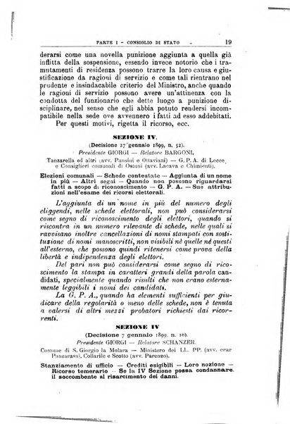 La giustizia amministrativa raccolta di decisioni e pareri del Consiglio di Stato, decisioni della Corte dei conti, sentenze della Cassazione di Roma, e decisioni delle Giunte provinciali amministrative