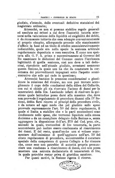 La giustizia amministrativa raccolta di decisioni e pareri del Consiglio di Stato, decisioni della Corte dei conti, sentenze della Cassazione di Roma, e decisioni delle Giunte provinciali amministrative