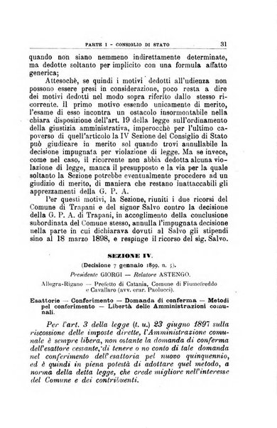 La giustizia amministrativa raccolta di decisioni e pareri del Consiglio di Stato, decisioni della Corte dei conti, sentenze della Cassazione di Roma, e decisioni delle Giunte provinciali amministrative