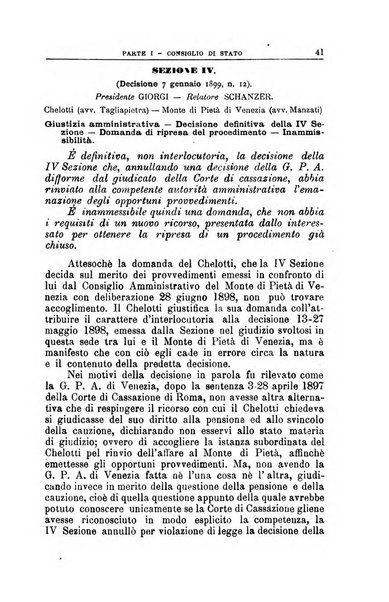 La giustizia amministrativa raccolta di decisioni e pareri del Consiglio di Stato, decisioni della Corte dei conti, sentenze della Cassazione di Roma, e decisioni delle Giunte provinciali amministrative