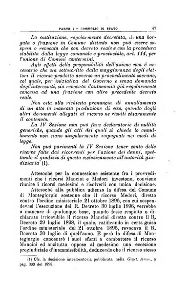 La giustizia amministrativa raccolta di decisioni e pareri del Consiglio di Stato, decisioni della Corte dei conti, sentenze della Cassazione di Roma, e decisioni delle Giunte provinciali amministrative