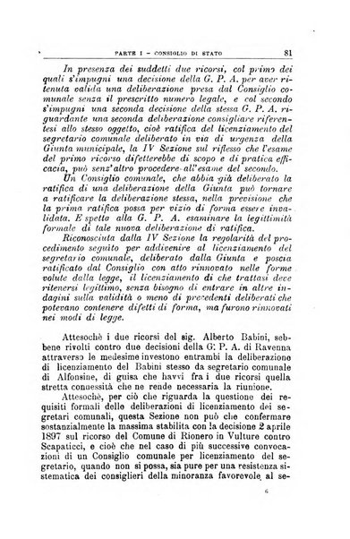 La giustizia amministrativa raccolta di decisioni e pareri del Consiglio di Stato, decisioni della Corte dei conti, sentenze della Cassazione di Roma, e decisioni delle Giunte provinciali amministrative