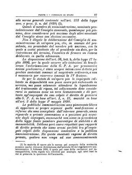 La giustizia amministrativa raccolta di decisioni e pareri del Consiglio di Stato, decisioni della Corte dei conti, sentenze della Cassazione di Roma, e decisioni delle Giunte provinciali amministrative