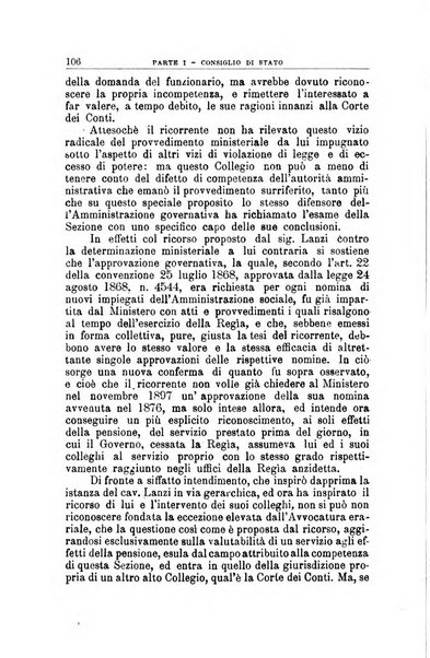 La giustizia amministrativa raccolta di decisioni e pareri del Consiglio di Stato, decisioni della Corte dei conti, sentenze della Cassazione di Roma, e decisioni delle Giunte provinciali amministrative