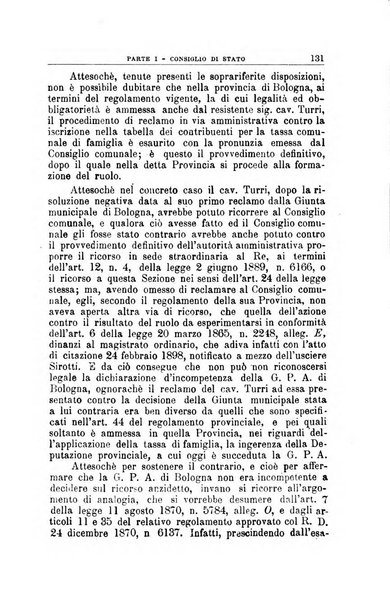 La giustizia amministrativa raccolta di decisioni e pareri del Consiglio di Stato, decisioni della Corte dei conti, sentenze della Cassazione di Roma, e decisioni delle Giunte provinciali amministrative