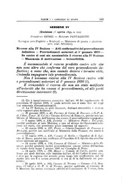 La giustizia amministrativa raccolta di decisioni e pareri del Consiglio di Stato, decisioni della Corte dei conti, sentenze della Cassazione di Roma, e decisioni delle Giunte provinciali amministrative