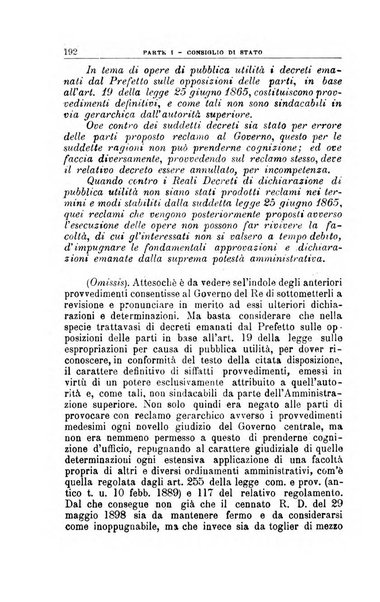 La giustizia amministrativa raccolta di decisioni e pareri del Consiglio di Stato, decisioni della Corte dei conti, sentenze della Cassazione di Roma, e decisioni delle Giunte provinciali amministrative