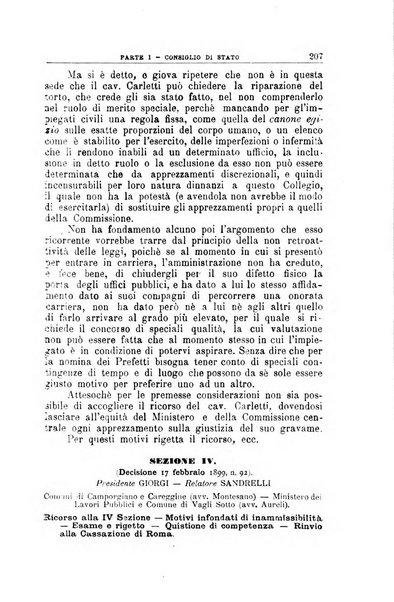 La giustizia amministrativa raccolta di decisioni e pareri del Consiglio di Stato, decisioni della Corte dei conti, sentenze della Cassazione di Roma, e decisioni delle Giunte provinciali amministrative