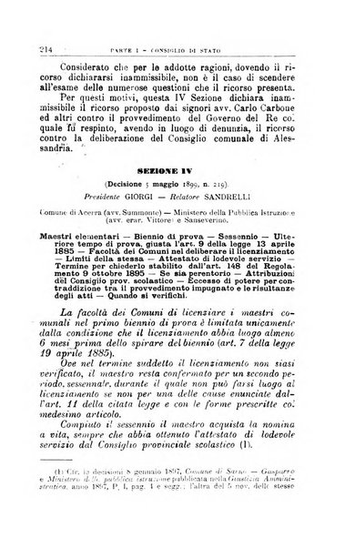 La giustizia amministrativa raccolta di decisioni e pareri del Consiglio di Stato, decisioni della Corte dei conti, sentenze della Cassazione di Roma, e decisioni delle Giunte provinciali amministrative