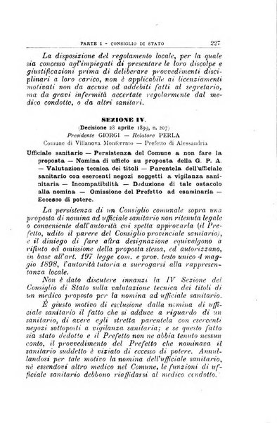 La giustizia amministrativa raccolta di decisioni e pareri del Consiglio di Stato, decisioni della Corte dei conti, sentenze della Cassazione di Roma, e decisioni delle Giunte provinciali amministrative