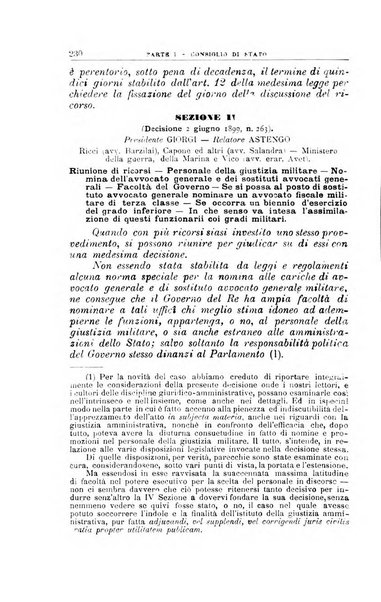 La giustizia amministrativa raccolta di decisioni e pareri del Consiglio di Stato, decisioni della Corte dei conti, sentenze della Cassazione di Roma, e decisioni delle Giunte provinciali amministrative