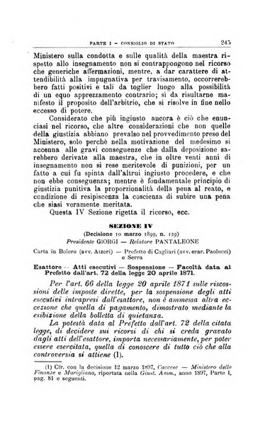 La giustizia amministrativa raccolta di decisioni e pareri del Consiglio di Stato, decisioni della Corte dei conti, sentenze della Cassazione di Roma, e decisioni delle Giunte provinciali amministrative