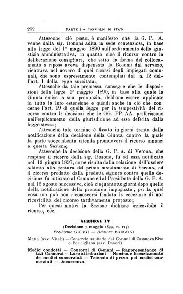 La giustizia amministrativa raccolta di decisioni e pareri del Consiglio di Stato, decisioni della Corte dei conti, sentenze della Cassazione di Roma, e decisioni delle Giunte provinciali amministrative