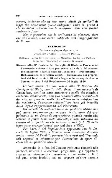 La giustizia amministrativa raccolta di decisioni e pareri del Consiglio di Stato, decisioni della Corte dei conti, sentenze della Cassazione di Roma, e decisioni delle Giunte provinciali amministrative