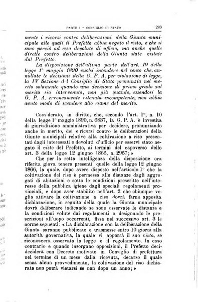 La giustizia amministrativa raccolta di decisioni e pareri del Consiglio di Stato, decisioni della Corte dei conti, sentenze della Cassazione di Roma, e decisioni delle Giunte provinciali amministrative