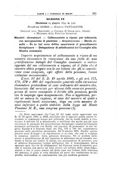 La giustizia amministrativa raccolta di decisioni e pareri del Consiglio di Stato, decisioni della Corte dei conti, sentenze della Cassazione di Roma, e decisioni delle Giunte provinciali amministrative