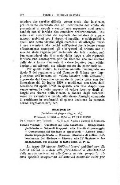 La giustizia amministrativa raccolta di decisioni e pareri del Consiglio di Stato, decisioni della Corte dei conti, sentenze della Cassazione di Roma, e decisioni delle Giunte provinciali amministrative