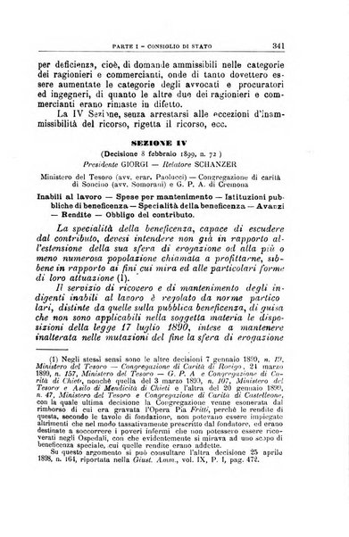 La giustizia amministrativa raccolta di decisioni e pareri del Consiglio di Stato, decisioni della Corte dei conti, sentenze della Cassazione di Roma, e decisioni delle Giunte provinciali amministrative