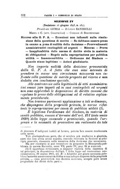 La giustizia amministrativa raccolta di decisioni e pareri del Consiglio di Stato, decisioni della Corte dei conti, sentenze della Cassazione di Roma, e decisioni delle Giunte provinciali amministrative