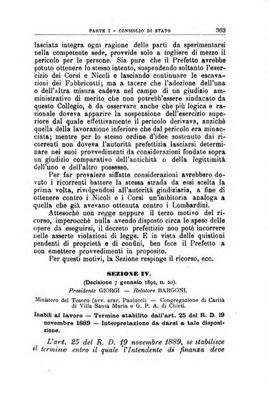 La giustizia amministrativa raccolta di decisioni e pareri del Consiglio di Stato, decisioni della Corte dei conti, sentenze della Cassazione di Roma, e decisioni delle Giunte provinciali amministrative