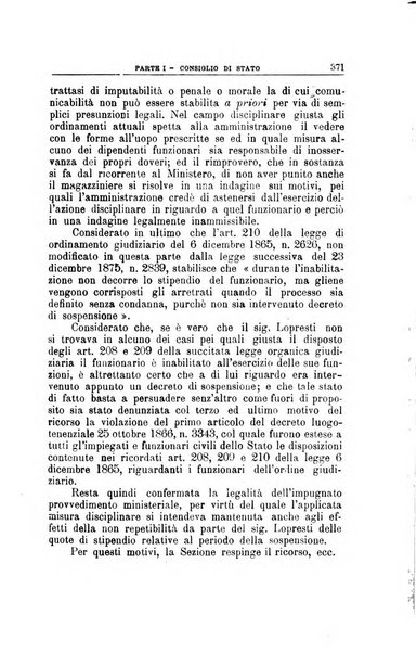 La giustizia amministrativa raccolta di decisioni e pareri del Consiglio di Stato, decisioni della Corte dei conti, sentenze della Cassazione di Roma, e decisioni delle Giunte provinciali amministrative