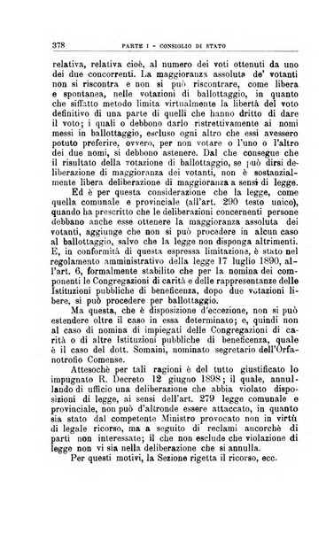 La giustizia amministrativa raccolta di decisioni e pareri del Consiglio di Stato, decisioni della Corte dei conti, sentenze della Cassazione di Roma, e decisioni delle Giunte provinciali amministrative