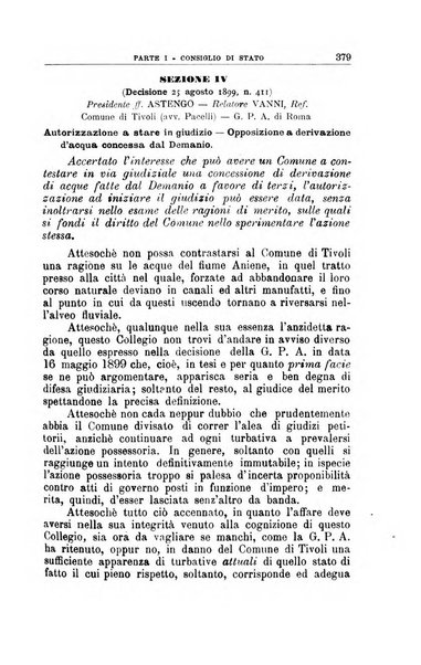 La giustizia amministrativa raccolta di decisioni e pareri del Consiglio di Stato, decisioni della Corte dei conti, sentenze della Cassazione di Roma, e decisioni delle Giunte provinciali amministrative