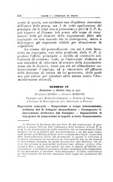 La giustizia amministrativa raccolta di decisioni e pareri del Consiglio di Stato, decisioni della Corte dei conti, sentenze della Cassazione di Roma, e decisioni delle Giunte provinciali amministrative