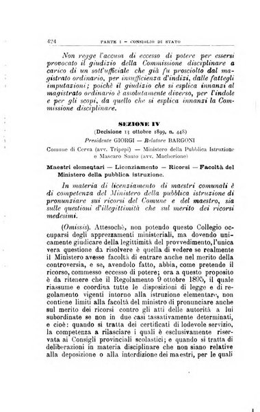 La giustizia amministrativa raccolta di decisioni e pareri del Consiglio di Stato, decisioni della Corte dei conti, sentenze della Cassazione di Roma, e decisioni delle Giunte provinciali amministrative