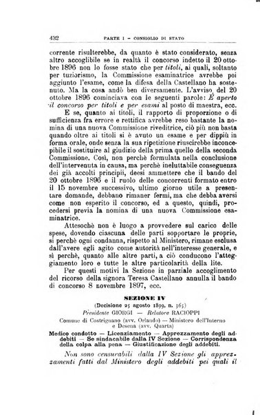 La giustizia amministrativa raccolta di decisioni e pareri del Consiglio di Stato, decisioni della Corte dei conti, sentenze della Cassazione di Roma, e decisioni delle Giunte provinciali amministrative