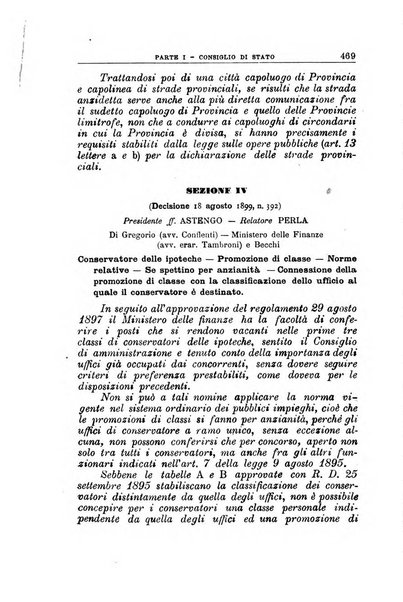 La giustizia amministrativa raccolta di decisioni e pareri del Consiglio di Stato, decisioni della Corte dei conti, sentenze della Cassazione di Roma, e decisioni delle Giunte provinciali amministrative