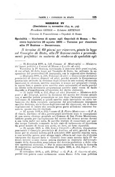 La giustizia amministrativa raccolta di decisioni e pareri del Consiglio di Stato, decisioni della Corte dei conti, sentenze della Cassazione di Roma, e decisioni delle Giunte provinciali amministrative