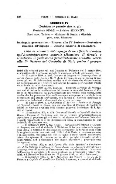 La giustizia amministrativa raccolta di decisioni e pareri del Consiglio di Stato, decisioni della Corte dei conti, sentenze della Cassazione di Roma, e decisioni delle Giunte provinciali amministrative