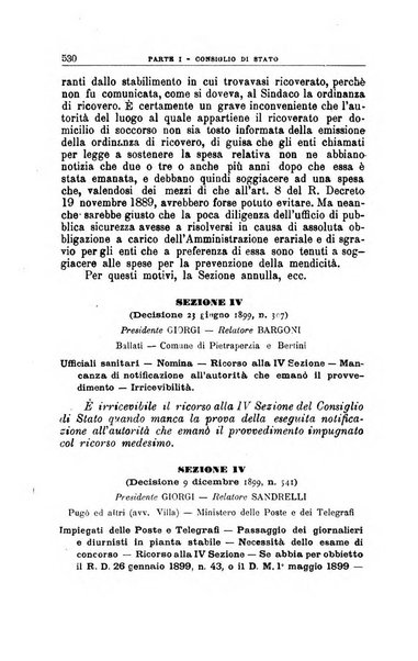 La giustizia amministrativa raccolta di decisioni e pareri del Consiglio di Stato, decisioni della Corte dei conti, sentenze della Cassazione di Roma, e decisioni delle Giunte provinciali amministrative