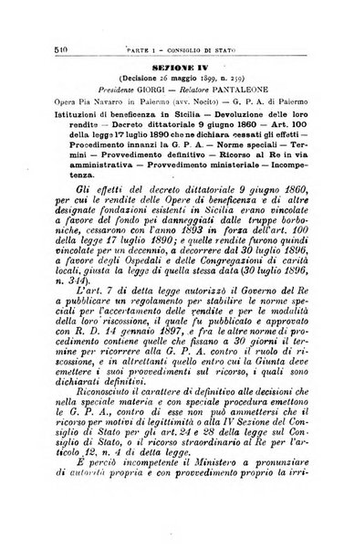 La giustizia amministrativa raccolta di decisioni e pareri del Consiglio di Stato, decisioni della Corte dei conti, sentenze della Cassazione di Roma, e decisioni delle Giunte provinciali amministrative