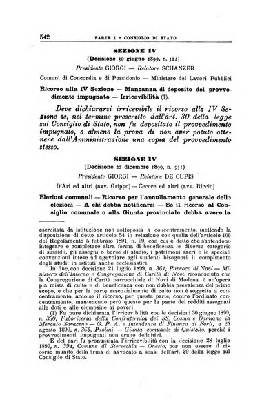 La giustizia amministrativa raccolta di decisioni e pareri del Consiglio di Stato, decisioni della Corte dei conti, sentenze della Cassazione di Roma, e decisioni delle Giunte provinciali amministrative