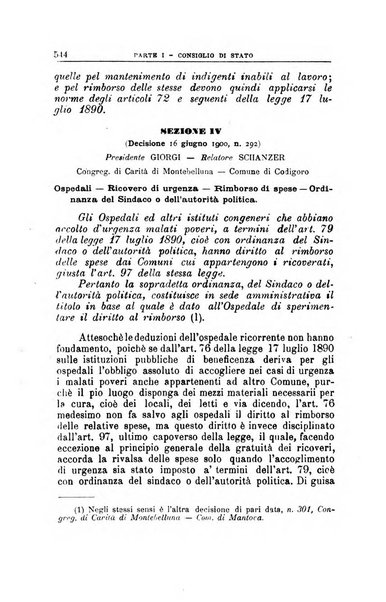 La giustizia amministrativa raccolta di decisioni e pareri del Consiglio di Stato, decisioni della Corte dei conti, sentenze della Cassazione di Roma, e decisioni delle Giunte provinciali amministrative