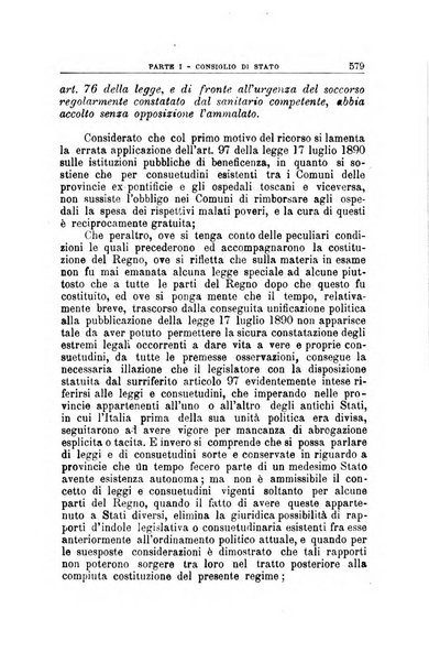 La giustizia amministrativa raccolta di decisioni e pareri del Consiglio di Stato, decisioni della Corte dei conti, sentenze della Cassazione di Roma, e decisioni delle Giunte provinciali amministrative