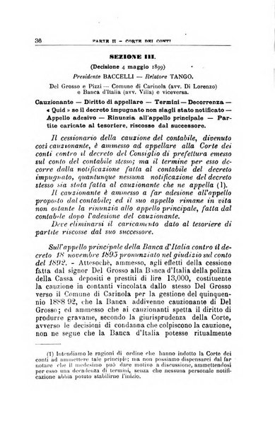 La giustizia amministrativa raccolta di decisioni e pareri del Consiglio di Stato, decisioni della Corte dei conti, sentenze della Cassazione di Roma, e decisioni delle Giunte provinciali amministrative