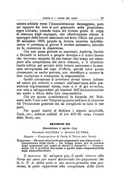 La giustizia amministrativa raccolta di decisioni e pareri del Consiglio di Stato, decisioni della Corte dei conti, sentenze della Cassazione di Roma, e decisioni delle Giunte provinciali amministrative