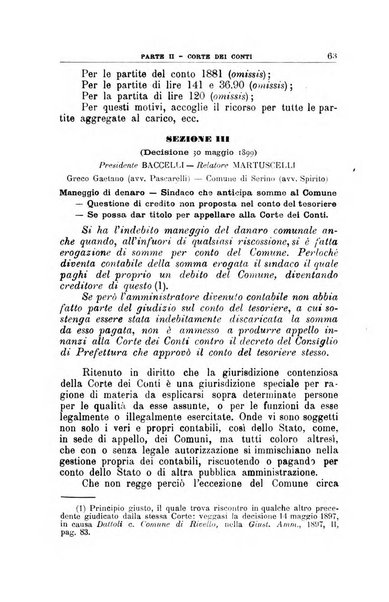 La giustizia amministrativa raccolta di decisioni e pareri del Consiglio di Stato, decisioni della Corte dei conti, sentenze della Cassazione di Roma, e decisioni delle Giunte provinciali amministrative