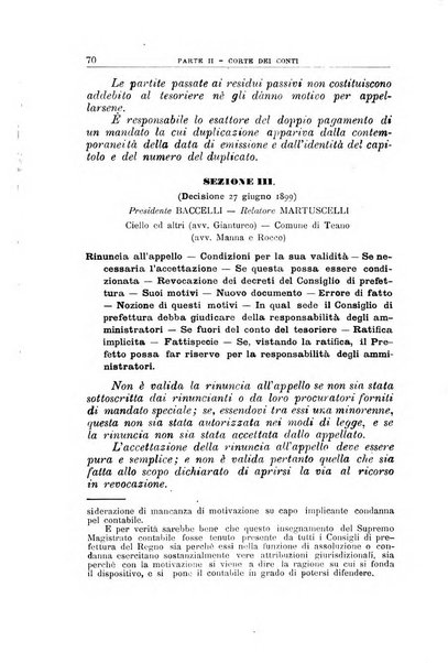 La giustizia amministrativa raccolta di decisioni e pareri del Consiglio di Stato, decisioni della Corte dei conti, sentenze della Cassazione di Roma, e decisioni delle Giunte provinciali amministrative